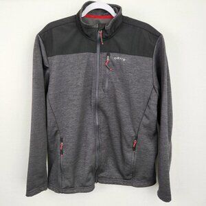 ORVIS Classic Collection Mens Full Zip Jacket Size L Gray / Black